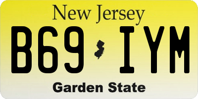 NJ license plate B69IYM