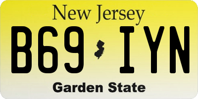 NJ license plate B69IYN