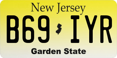 NJ license plate B69IYR