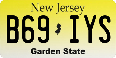 NJ license plate B69IYS