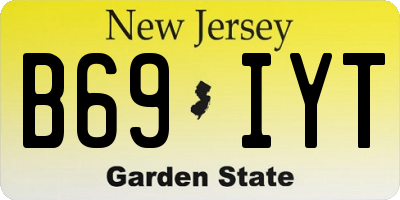 NJ license plate B69IYT