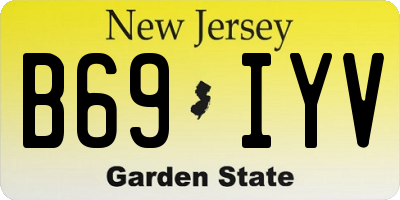 NJ license plate B69IYV