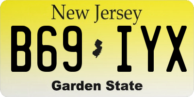 NJ license plate B69IYX