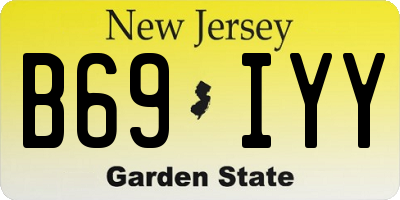 NJ license plate B69IYY