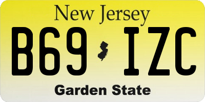 NJ license plate B69IZC