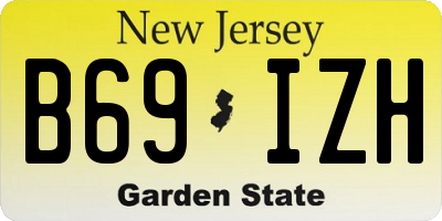NJ license plate B69IZH