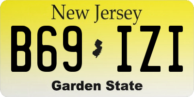 NJ license plate B69IZI