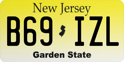 NJ license plate B69IZL