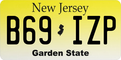 NJ license plate B69IZP
