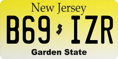 NJ license plate B69IZR