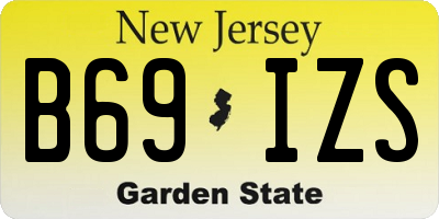NJ license plate B69IZS