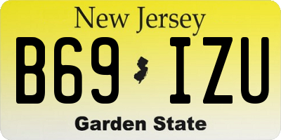 NJ license plate B69IZU