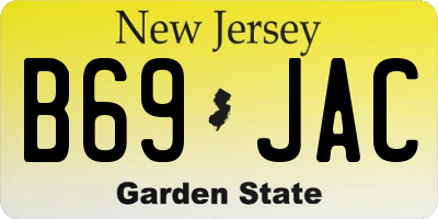 NJ license plate B69JAC