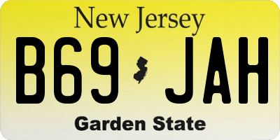 NJ license plate B69JAH