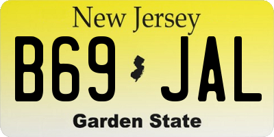 NJ license plate B69JAL
