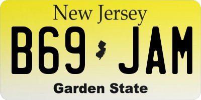 NJ license plate B69JAM