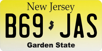 NJ license plate B69JAS