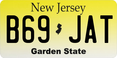 NJ license plate B69JAT