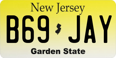 NJ license plate B69JAY