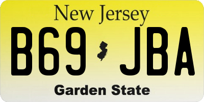 NJ license plate B69JBA
