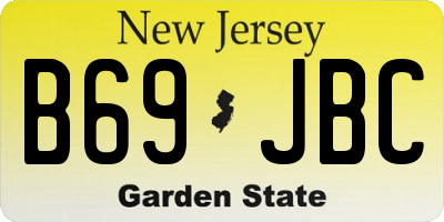 NJ license plate B69JBC