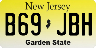 NJ license plate B69JBH