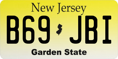 NJ license plate B69JBI