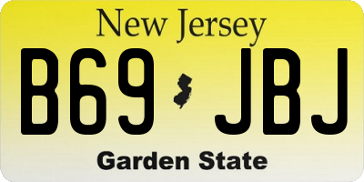 NJ license plate B69JBJ