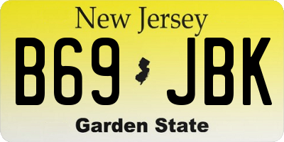 NJ license plate B69JBK