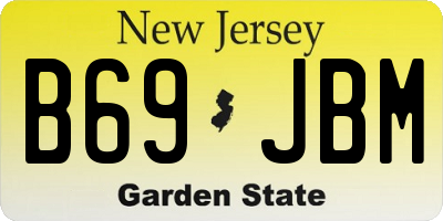NJ license plate B69JBM