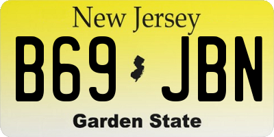NJ license plate B69JBN