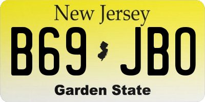 NJ license plate B69JBO
