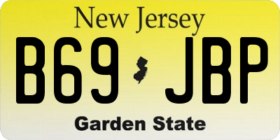 NJ license plate B69JBP