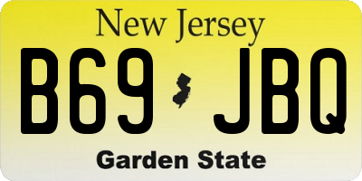 NJ license plate B69JBQ