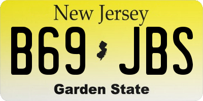 NJ license plate B69JBS