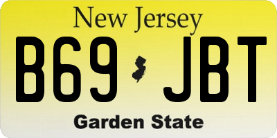 NJ license plate B69JBT