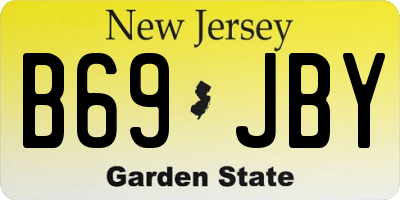 NJ license plate B69JBY