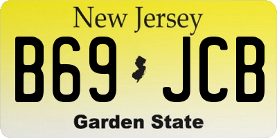 NJ license plate B69JCB