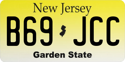 NJ license plate B69JCC