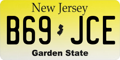 NJ license plate B69JCE