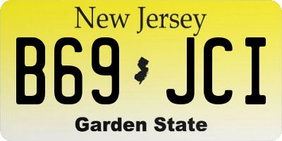 NJ license plate B69JCI