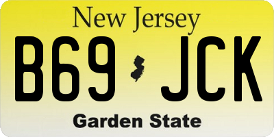 NJ license plate B69JCK