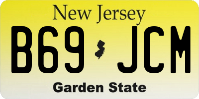 NJ license plate B69JCM