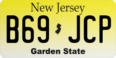 NJ license plate B69JCP
