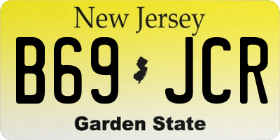 NJ license plate B69JCR