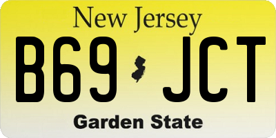 NJ license plate B69JCT