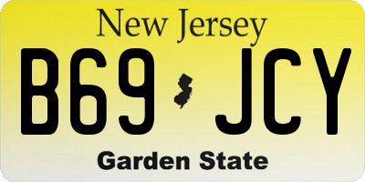 NJ license plate B69JCY