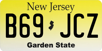 NJ license plate B69JCZ