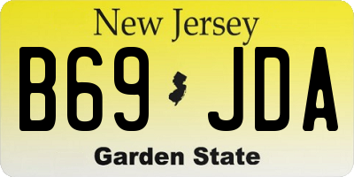 NJ license plate B69JDA