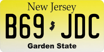 NJ license plate B69JDC